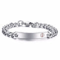 Vnox Medical Alert ID Bracelets for Women Men Just throw me in the trash Bracelet Anti Allergy Stainless Steel Jewelry