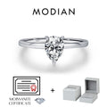 MODIAN D Color Pear Cut Moissanite Ring 925 Sterling Silver Water Drop Lab Diamond Wedding Rings For Women Wedding Fine Jewelry