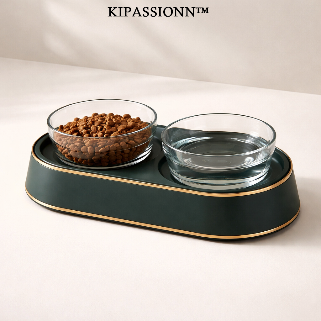 KIPASSIONN™ Aurora Dual Pet Dining Station  Where design meets daily comfort for your beloved companion.