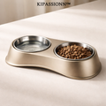KIPASSIONN™ GoldenCurve Dual Pet Dining Bowl